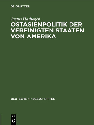 cover image of Ostasienpolitik der Vereinigten Staaten von Amerika